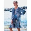 Viscose Tunika AVIO Blau-weiß Von Chiara Fiorini -Meer Bekleidung strandkleid blau cf1602 chiara fiorini 2