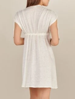 100% Leinen Strandtunika VOLCY 21 Von Pain De Sucre -Meer Bekleidung strandkleid ecume volcy pain de sucre 2