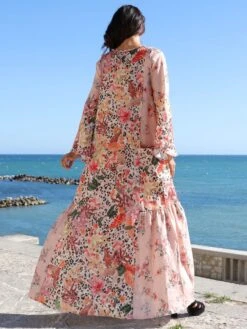 Seidenbatist Strandkleid FANTASIA ROSA Von Laetitia Beachwear -Meer Bekleidung strandkleid seidenbatist rosa g142 laetitia beachwear 2