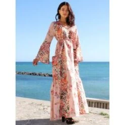 Seidenbatist Strandkleid FANTASIA ROSA Von Laetitia Beachwear