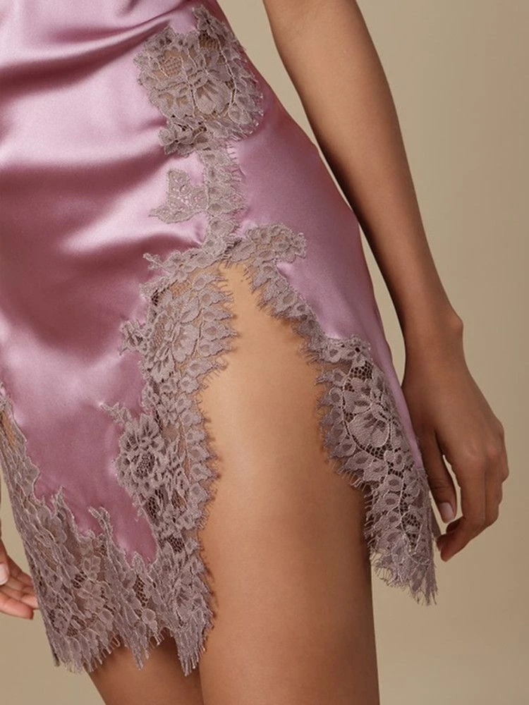 Stretch Seide Nachthemd IDYLLE Von Marjolaine 11 Stretch Seide Nachthemd IDYLLE Von Marjolaine – Bild 9