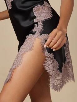 Stretch Seide Nachthemd IDYLLE Von Marjolaine 16 Stretch Seide Nachthemd IDYLLE Von Marjolaine -Meer Bekleidung stretch seide nachthemd idylle 4idy0101 schwarz macchiato marjolaine 1