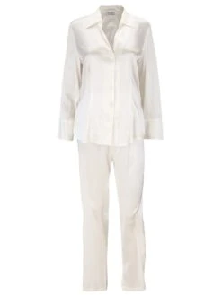 Stretchseide Schlafanzug SLOANE STREET Exclusiv Eva B. Bitzer -Meer Bekleidung stretch seide pyjama exclusiv 27319271 weiss eva bitzer 2 1 1
