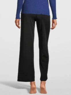 Merino Wolle-Seide LOUNGEWEAR HOSE Von Oscalito -Meer Bekleidung strickhose wolle seide schwarz 5681 oscalito 5 1