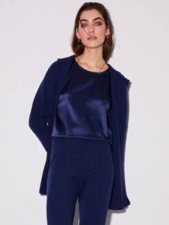 Strickjacke WOLLMIX Mit Knöpfen Von Chiara Fiorini -Meer Bekleidung strickjacke wollmix blu cf1338 chiara fiorini