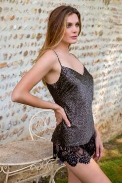 Stretchseide Top OMAYA Panthermuster Von Marjolaine 11 Stretchseide Top OMAYA Panthermuster Von Marjolaine -Meer Bekleidung top leo omaya panthere 4oma4001 marjolaine