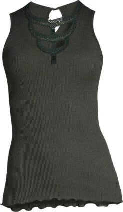 Merinowolle-Seide Trägertop Mit Glitzer Gerippt Von Oscalito 10 Merinowolle-Seide Trägertop Mit Glitzer Gerippt Von Oscalito -Meer Bekleidung top lurex spitze gruen 6660 oscalito 3