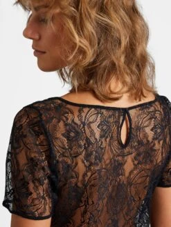 Spitzentop LAZY DAYS Mit Kurzen Ärmeln Von Aubade -Meer Bekleidung top schwarz rl48 lazy days aubade 12