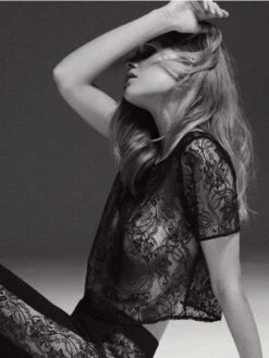 Spitzentop LAZY DAYS Mit Kurzen Ärmeln Von Aubade -Meer Bekleidung top schwarz rl48 lazy days aubade