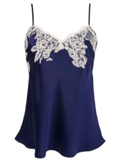 Seiden Top SPLENDEUR SOIE Von Lise Charmel -Meer Bekleidung top seide alc4280 marineblaue 5197 splendeur soie lise charmel 2