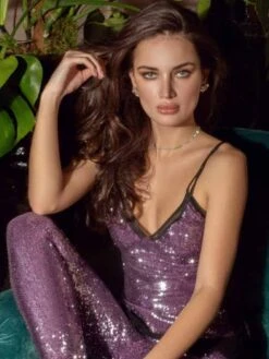 Pailletten Top STELLA TOP Lila Von Room 24 7 Pailletten Top STELLA TOP Lila Von Room 24 -Meer Bekleidung top stella lilac room24 2 1