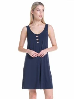 Modal Träger-Nachthemd WKND No. 17 Dunkelblau Von Verdiani 12 Modal Träger-Nachthemd WKND No. 17 Dunkelblau Von Verdiani -Meer Bekleidung traeger nachtkleid modal 3921 dunkelblau verdiani woman 2