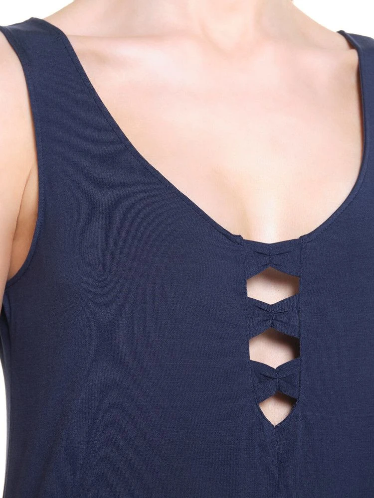 Modal Träger-Nachthemd WKND No. 17 Dunkelblau Von Verdiani 8 Modal Träger-Nachthemd WKND No. 17 Dunkelblau Von Verdiani – Bild 6