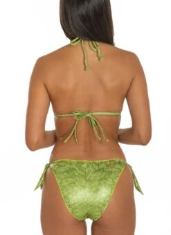 Triangel-Bikini FOGLIOLINE Grün-gold Von Pin-Up Stars -Meer Bekleidung triangel bikini gruen pb040cf c005 pin up stars 3