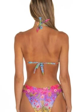 Bügel-Bikini RAINBOW FLOWERS Pink-bunt Von Pin-Up Stars -Meer Bekleidung triangel bikini lila pb051m c099 pin up stars 3