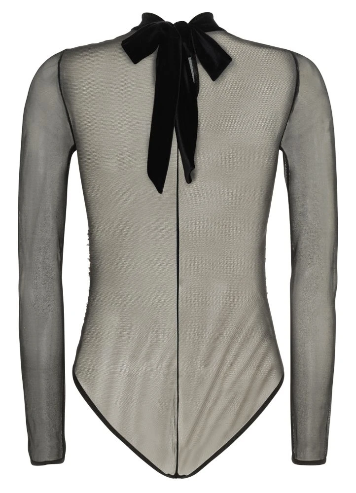 Pailletten Langarm Body SONIA Schwarz Von Room 24 6 Pailletten Langarm Body SONIA Schwarz Von Room 24 – Bild 4