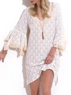 Tunika Aus Baumwoll-Spitze ECRU Von Chiara Fiorini 9 Tunika Aus Baumwoll-Spitze ECRU Von Chiara Fiorini -Meer Bekleidung tunika creme cf9838 chiara fiorini 3