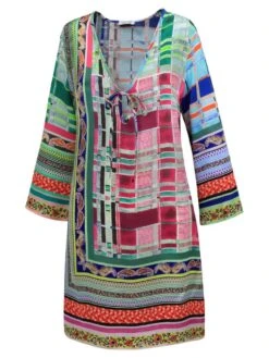 100% Seide Tunika FUCHSIA TÜRKIS Von Eva B. Bitzer -Meer Bekleidung tunika fuchsia tuerkis 11313277 bitzer 1