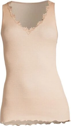 Merinowolle-Seide Unterhemd Gerippt Von Oscalito -Meer Bekleidung unterhemd camisole macrame spitze haut 6739 oscalito 3