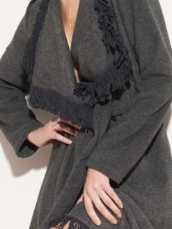 Morgenmantel KUSCHEL VISCOSE Kurz Von Chiara Fiorini -Meer Bekleidung viscose fleece morgenmantel g9626 grau chiara fiorini 2