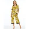 Viscose Schlafanzug ROOFTOP READY Gelb-beige Von DKNY Sleepwear -Meer Bekleidung viscose pyjama gelb yi2922408 337 dkny
