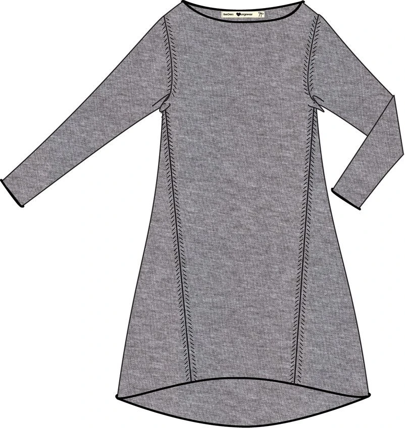 Wolle-Longshirt COSY LABEL DRESS Von Bee Dees 5 Wolle-Longshirt COSY LABEL DRESS Von Bee Dees – Bild 3