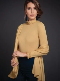 Merinowolle-Seide STOLA Schultertuch Von Artimaglia -Meer Bekleidung wolle seide gold 22504 28600 artimaglia