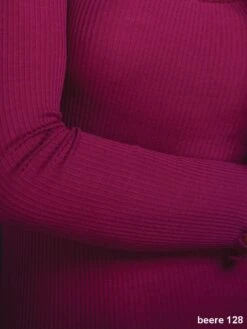 Merinowolle-Seide T-SHIRT Mit Spitze Von Artimaglia -Meer Bekleidung wolle seide ripp lampone 128 artimaglia madiva 1 4 1