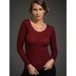 Merinowolle-Seide LANGARM SHIRT Gerippt Von Artimaglia