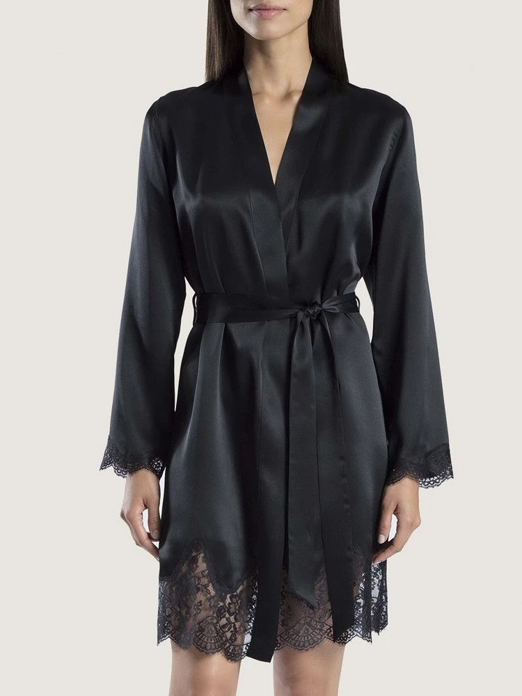 100% Seide Kimono TOI MON AMOUR Viele Farben Aubade 4 100% Seide Kimono TOI MON AMOUR Viele Farben Aubade – Bild 2